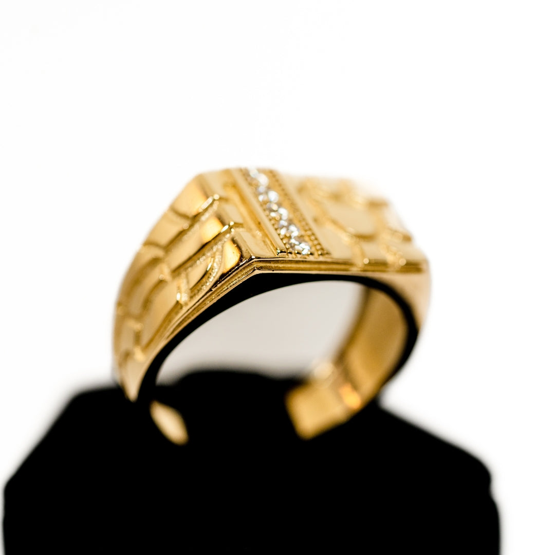 Zircoin Rectangular Nugget Ring