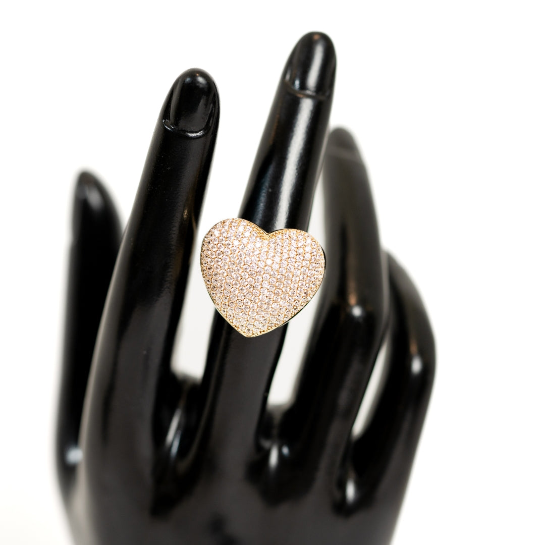 Ice Out Zircoin Heart Ring