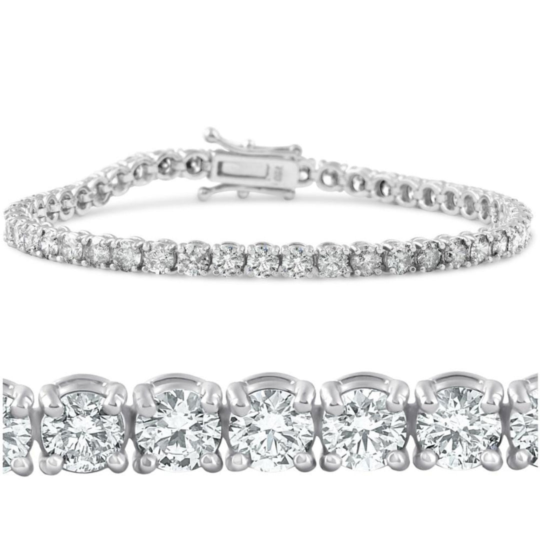 Diamond bracelet on a white background