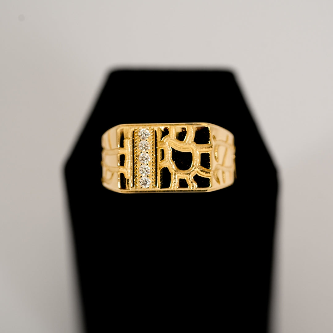 Zircoin Rectangular Nugget Ring