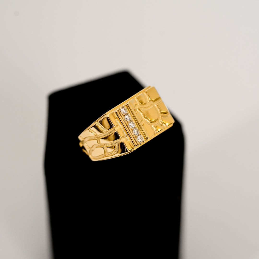 Zircoin Rectangular Nugget Ring