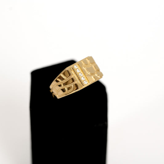 Zircoin Rectangular Nugget Ring