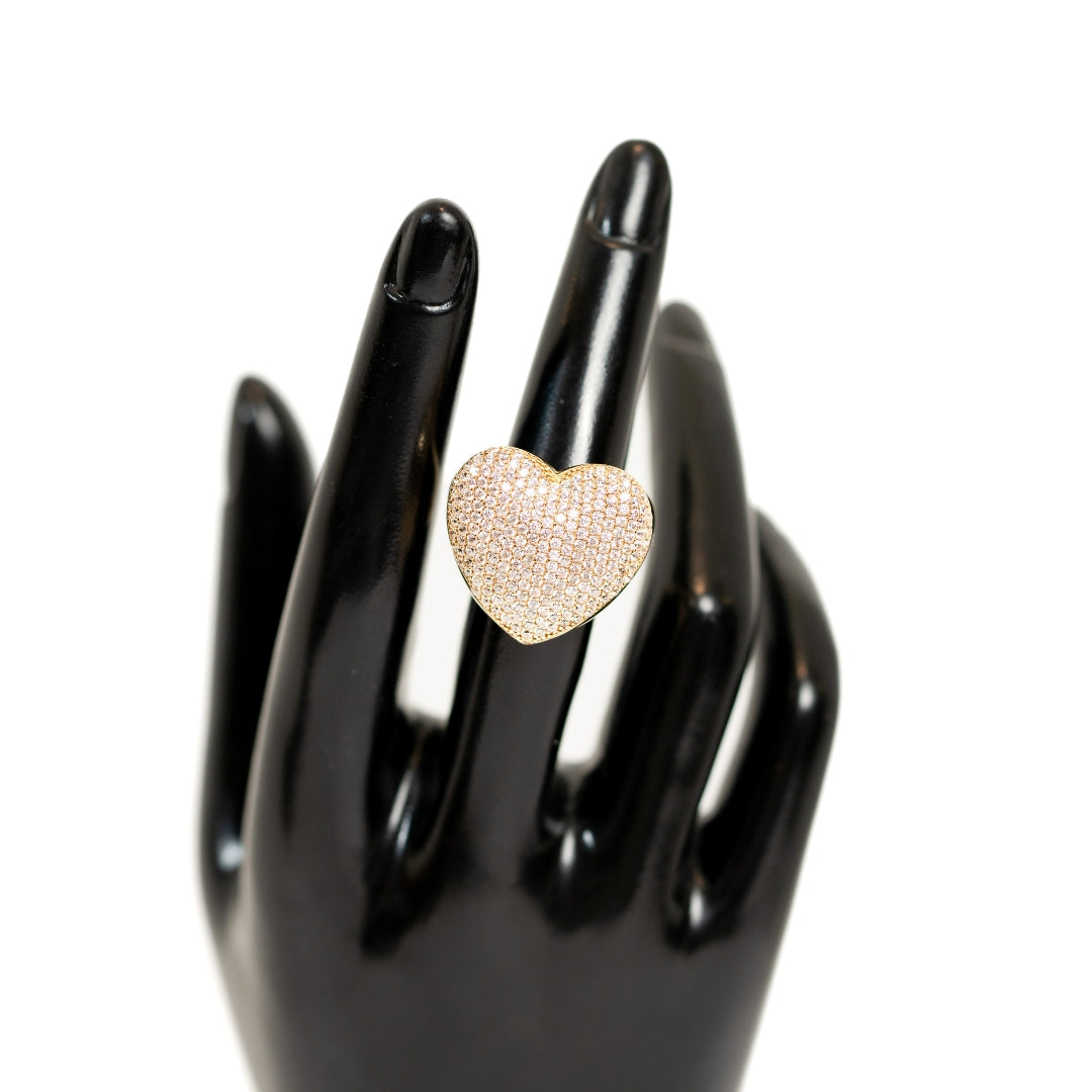 Ice Out Zircoin Heart Ring