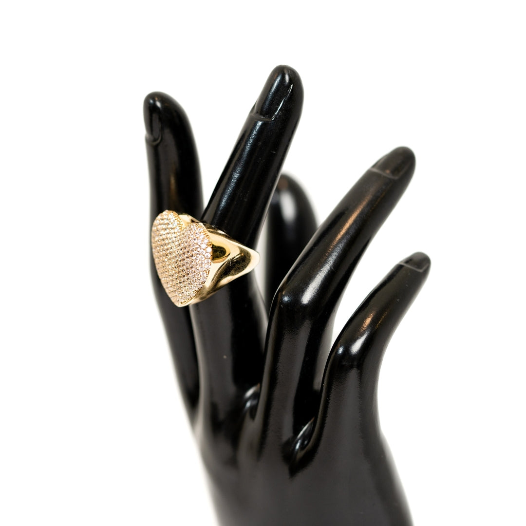 Ice Out Zircoin Heart Ring