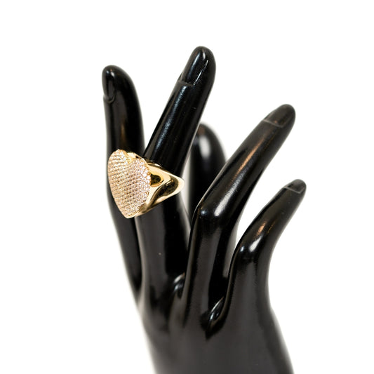 Ice Out Zircoin Heart Ring