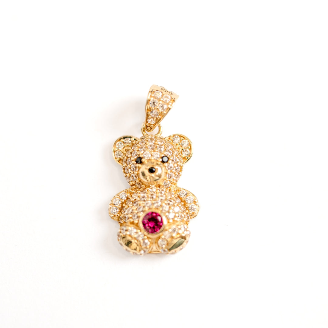 Diamond Teddy Bear Pendant