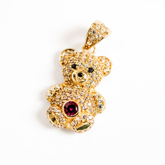 Diamond Teddy Bear Pendant