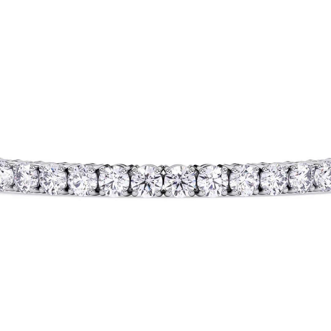 Diamond tennis bracelet on a white background
